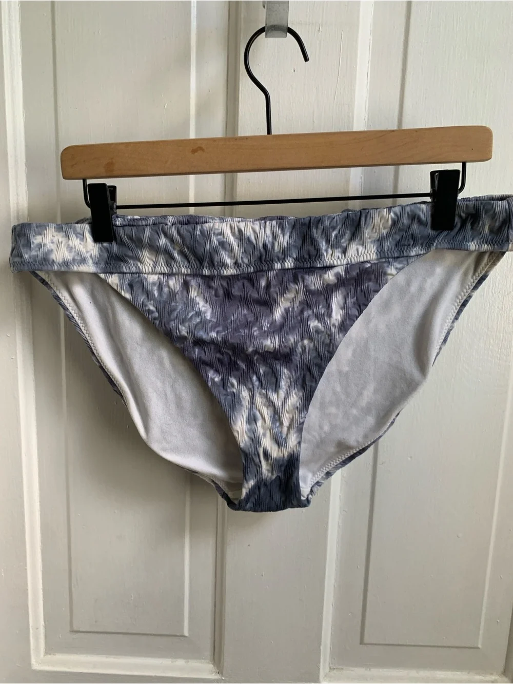 Athleta Tie-Dye Navy and White Bikini Set Top 40 DD Bottoms XL - Picture 8 of 11